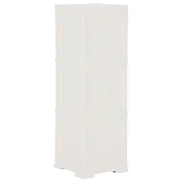 vidaXL Πλαστικό Ντουλάπι Angora Λευκό 40x43x125cm με Σχέδιο Ξύλου 1 τεμ.