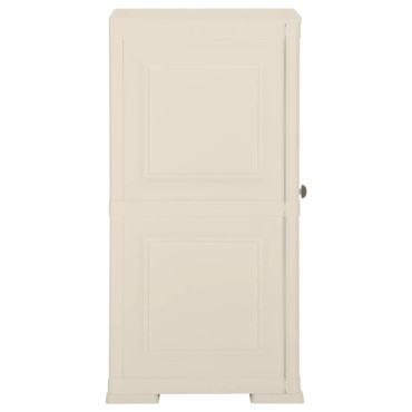 vidaXL Πλαστικό Ντουλάπι Κρεμ Ανοιχτό 40x43x85,5cm με Σχέδιο Ξύλου 1 τεμ.
