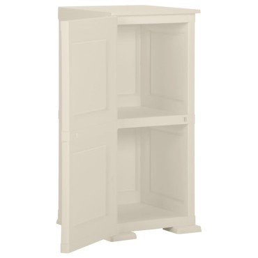 vidaXL Πλαστικό Ντουλάπι Κρεμ Ανοιχτό 40x43x85,5cm με Σχέδιο Ξύλου 1 τεμ.