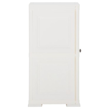 vidaXL Πλαστικό Ντουλάπι Angora Λευκό 40x43x85,5cm με Σχέδιο Ξύλου 1 τεμ.