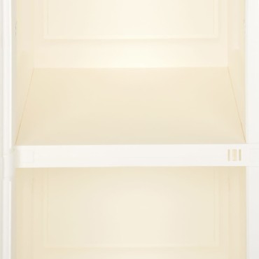 vidaXL Πλαστικό Ντουλάπι Angora Λευκό 40x43x85,5cm με Σχέδιο Ξύλου 1 τεμ.