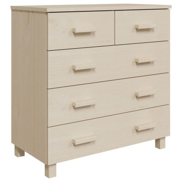 vidaXL Συρταριέρα HAMAR Καφέ Μελί 79x40x80cm Μασίφ Ξύλο Πεύκου 1 τεμ.