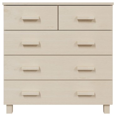 vidaXL Συρταριέρα HAMAR Καφέ Μελί 79x40x80cm Μασίφ Ξύλο Πεύκου 1 τεμ.