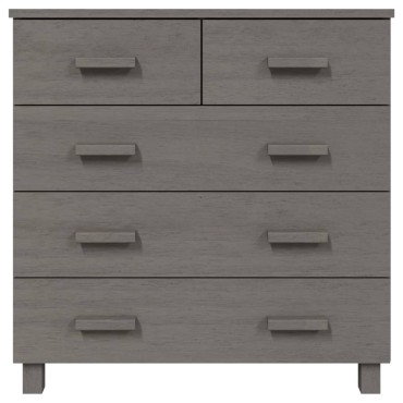 vidaXL Συρταριέρα HAMAR Αν. Γκρι 79x40x80cm από Μασίφ Ξύλο Πεύκου 1 τεμ.