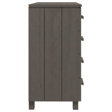 vidaXL Συρταριέρα HAMAR Αν. Γκρι 79x40x80cm από Μασίφ Ξύλο Πεύκου 1 τεμ.