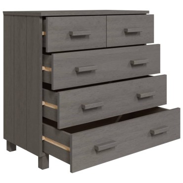 vidaXL Συρταριέρα HAMAR Αν. Γκρι 79x40x80cm από Μασίφ Ξύλο Πεύκου 1 τεμ.