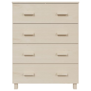 vidaXL Συρταριέρα HAMAR Καφέ Μελί 79x40x103,5cm Μασίφ Ξύλο Πεύκου 1 τεμ.