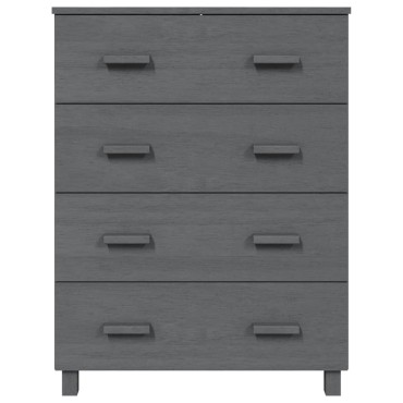 vidaXL Συρταριέρα HAMAR Σκ.. Γκρι 79x40x103,5cm από Μασίφ Ξύλο Πεύκου 1 τεμ.