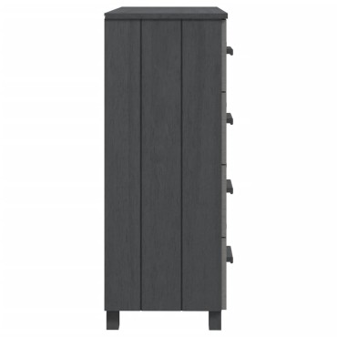 vidaXL Συρταριέρα HAMAR Σκ.. Γκρι 79x40x103,5cm από Μασίφ Ξύλο Πεύκου 1 τεμ.