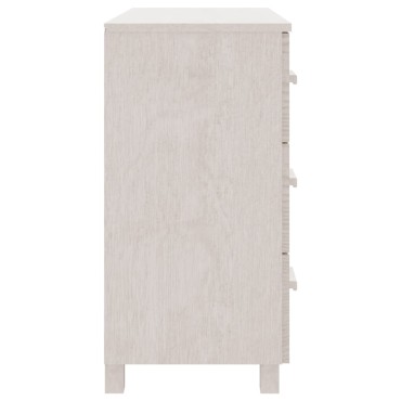 vidaXL Συρταριέρα HAMAR Λευκή 90x40x80cm Μασίφ Ξύλο Πεύκου 1 τεμ.