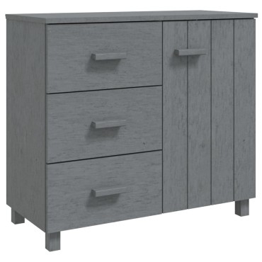 vidaXL Συρταριέρα HAMAR Σκ. Γκρι 90x40x80cm Μασίφ Ξύλο Πεύκου 1 τεμ.