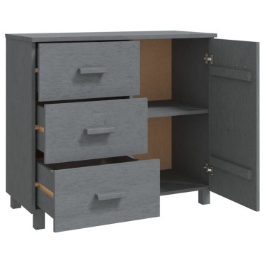 vidaXL Συρταριέρα HAMAR Σκ. Γκρι 90x40x80cm Μασίφ Ξύλο Πεύκου 1 τεμ.