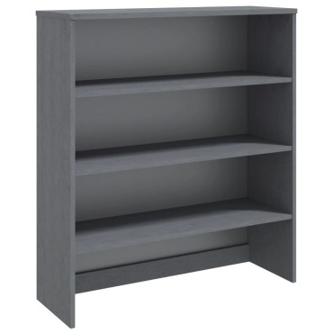 vidaXL Πάνω Μέρος Ντουλαπιού HAMAR Γκρι 90x30x100cm Μασίφ Πεύκο 1 τεμ.