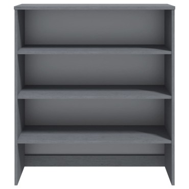 vidaXL Πάνω Μέρος Ντουλαπιού HAMAR Γκρι 90x30x100cm Μασίφ Πεύκο 1 τεμ.