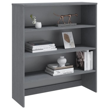 vidaXL Πάνω Μέρος Ντουλαπιού HAMAR Γκρι 90x30x100cm Μασίφ Πεύκο 1 τεμ.