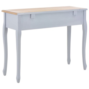280045 vidaXL Dressing Console Table with 3 Drawers Grey 100x35x78cm