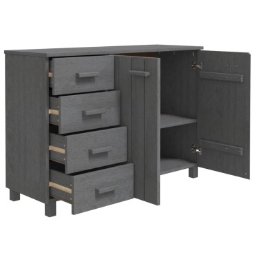 vidaXL Συρταριέρα HAMAR Σκ. Γκρι 113x40x80cm Μασίφ Ξύλο Πεύκου 1 τεμ.