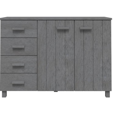 vidaXL Συρταριέρα HAMAR Σκ. Γκρι 113x40x80cm Μασίφ Ξύλο Πεύκου 1 τεμ.