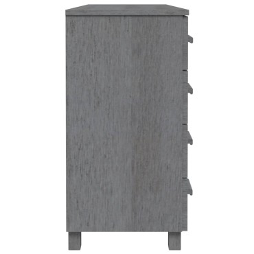 vidaXL Συρταριέρα HAMAR Σκ. Γκρι 113x40x80cm Μασίφ Ξύλο Πεύκου 1 τεμ.