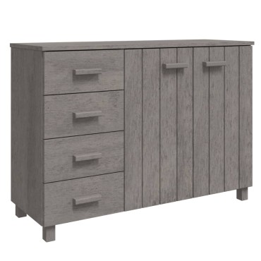 vidaXL Συρταριέρα HAMAR Αν. Γκρι 113x40x80cm Μασίφ Ξύλο Πεύκου 1 τεμ.