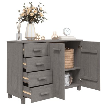 vidaXL Συρταριέρα HAMAR Αν. Γκρι 113x40x80cm Μασίφ Ξύλο Πεύκου 1 τεμ.