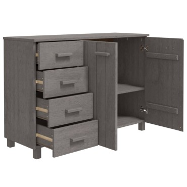 vidaXL Συρταριέρα HAMAR Αν. Γκρι 113x40x80cm Μασίφ Ξύλο Πεύκου 1 τεμ.