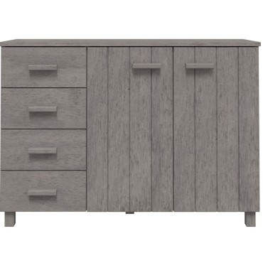 vidaXL Συρταριέρα HAMAR Αν. Γκρι 113x40x80cm Μασίφ Ξύλο Πεύκου 1 τεμ.