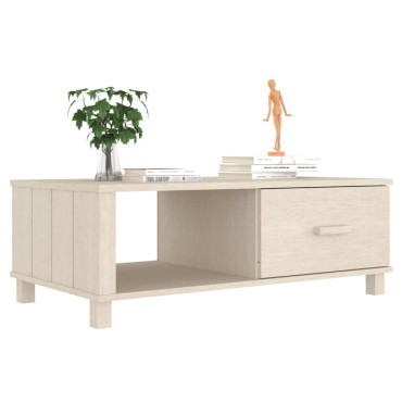 vidaXL Τραπεζάκι Σαλονιού HAMAR Μελί 100x55x35cm Μασίφ Ξύλο Πεύκου 1 τεμ.