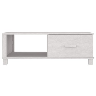 vidaXL Τραπεζάκι Σαλονιού HAMAR Λευκό 100x55x35cm Μασίφ Ξύλο Πεύκου 1 τεμ.