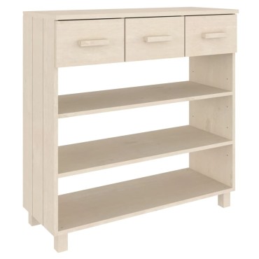 vidaXL Τραπέζι Κονσόλα HAMAR Μελί 90x35x90cm Μασίφ Ξύλο Πεύκου 1 τεμ.