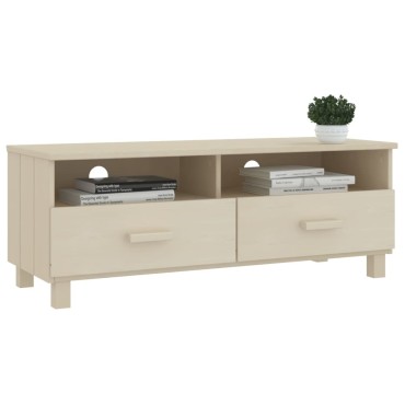 vidaXL Έπιπλο Τηλεόρασης HAMAR Μελί 106x40x40cm Μασίφ Ξύλο Πεύκου