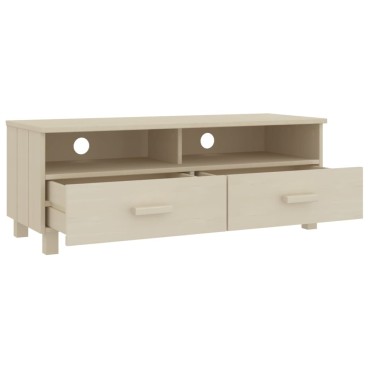 vidaXL Έπιπλο Τηλεόρασης HAMAR Μελί 106x40x40cm Μασίφ Ξύλο Πεύκου