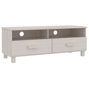 vidaXL Έπιπλο Τηλεόρασης HAMAR Λευκό 106x40x80cm Μασίφ Ξύλο Πεύκου