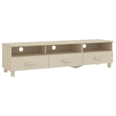 vidaXL Έπιπλο Τηλεόρασης HAMAR Μελί 158x40x40cm Μασίφ Ξύλο Πεύκου
