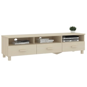 vidaXL Έπιπλο Τηλεόρασης HAMAR Μελί 158x40x40cm Μασίφ Ξύλο Πεύκου