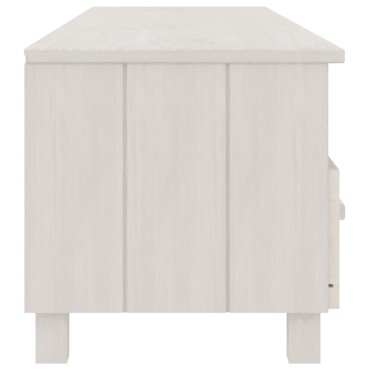 vidaXL Έπιπλο Τηλεόρασης HAMAR Λευκό 158x40x40cm Μασίφ Ξύλο Πεύκου