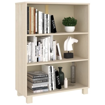 vidaXL Βιβλιοθήκη HAMAR Καφέ Μελί 85x35x112cm Μασίφ Ξύλο Πεύκου 1 τεμ.