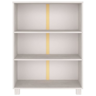 vidaXL Βιβλιοθήκη HAMAR Λευκή 85x35x112cm από Μασίφ Ξύλο Πεύκου 1 τεμ.