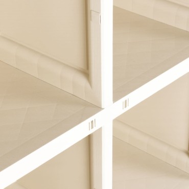vidaXL Πλαστικό Ντουλάπι Κρεμ Ανοιχτό 79x43x125cm με Σχέδιο Ξύλου 1 τεμ.