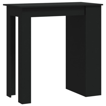 vidaXL Τραπέζι Μπαρ με Ράφια Μαύρο 102x50x103,5cm Επεξ. Ξύλο 1 τεμ.