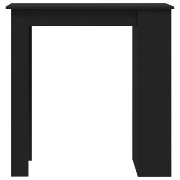 vidaXL Τραπέζι Μπαρ με Ράφια Μαύρο 102x50x103,5cm Επεξ. Ξύλο 1 τεμ.