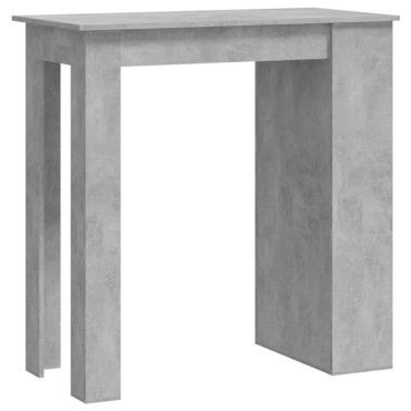 vidaXL Τραπέζι Μπαρ με Ράφια Γκρι Σκυροδ. 102x50x103,5cm Επεξ. Ξύλο 1 τεμ.