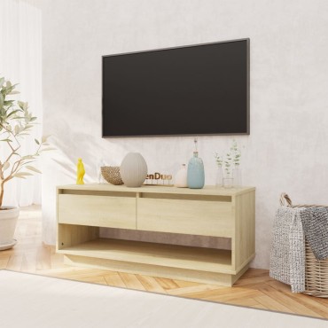 vidaXL Έπιπλο Τηλεόρασης Sonoma Δρυς 102x41x44cm Επεξ. Ξύλο
