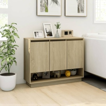 vidaXL Συρταριέρα Sonoma Δρυς 97x31x75cm Επεξεργασμένο Ξύλο 1 τεμ.