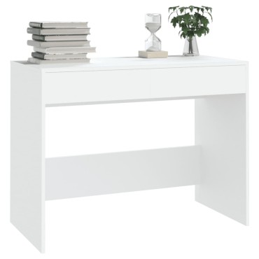 vidaXL Γραφείο Λευκό 101x50x76,5cm από Επεξεργασμένο Ξύλο 1 τεμ.