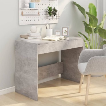 vidaXL Γραφείο Γκρι Σκυροδέματος 101x50x76,5cm Επεξεργασμένο Ξύλο 1 τεμ.