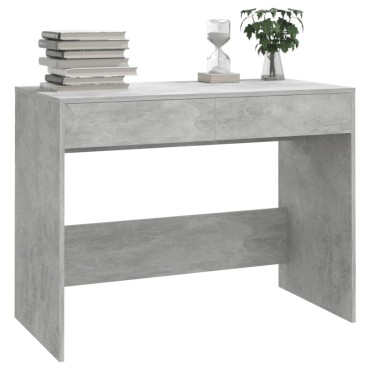 vidaXL Γραφείο Γκρι Σκυροδέματος 101x50x76,5cm Επεξεργασμένο Ξύλο 1 τεμ.