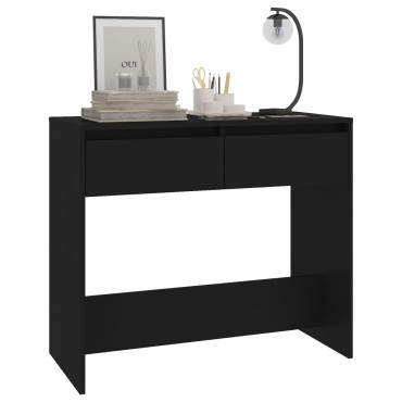 vidaXL Τραπεζάκι Κονσόλα Μαύρο 89x41x76,5cm από Μοριοσανίδα 1 τεμ.