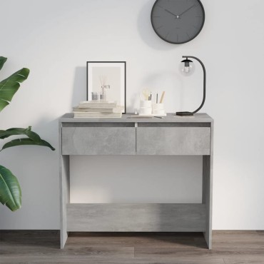 vidaXL Τραπεζάκι κονσόλα Γκρι Σκυρ. 89x41x76,5cm Επεξεργασμένο Ξύλο 1 τεμ.