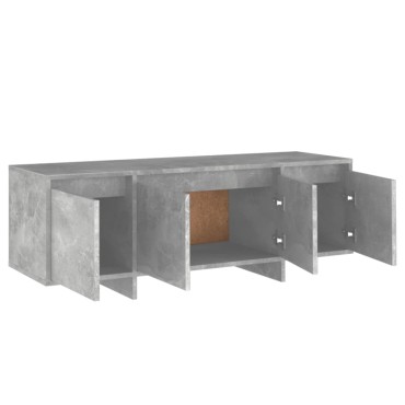 vidaXL Έπιπλο Τηλεόρασης Γκρι Σκυροδέματος 120x30x40,5cm Επεξ. Ξύλο